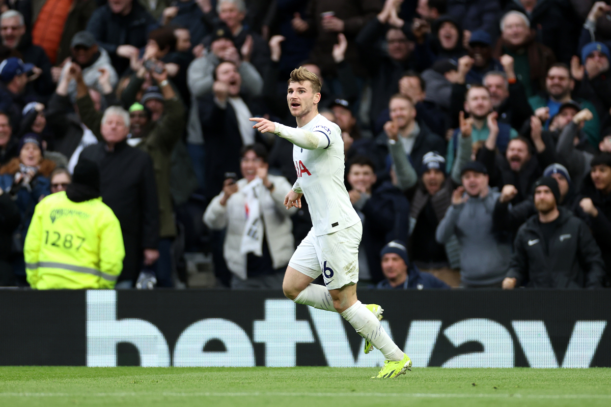 Timo Werner in action for Tottenham