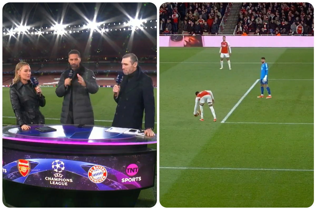 Rio Ferdinand left stunned by referee as pundit “adamant” Bayern Munich should have had penalty vs Arsenal