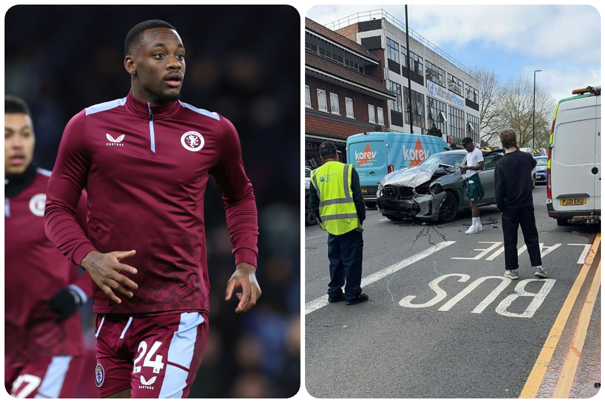 Aston Villa star plays in European clash just hours after crashing £73k vehicle