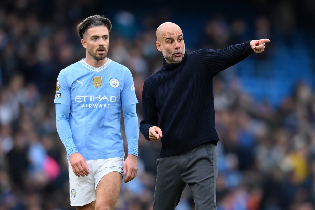 Pep Guardiola reveals details about his animated exchange with Jack Grealish