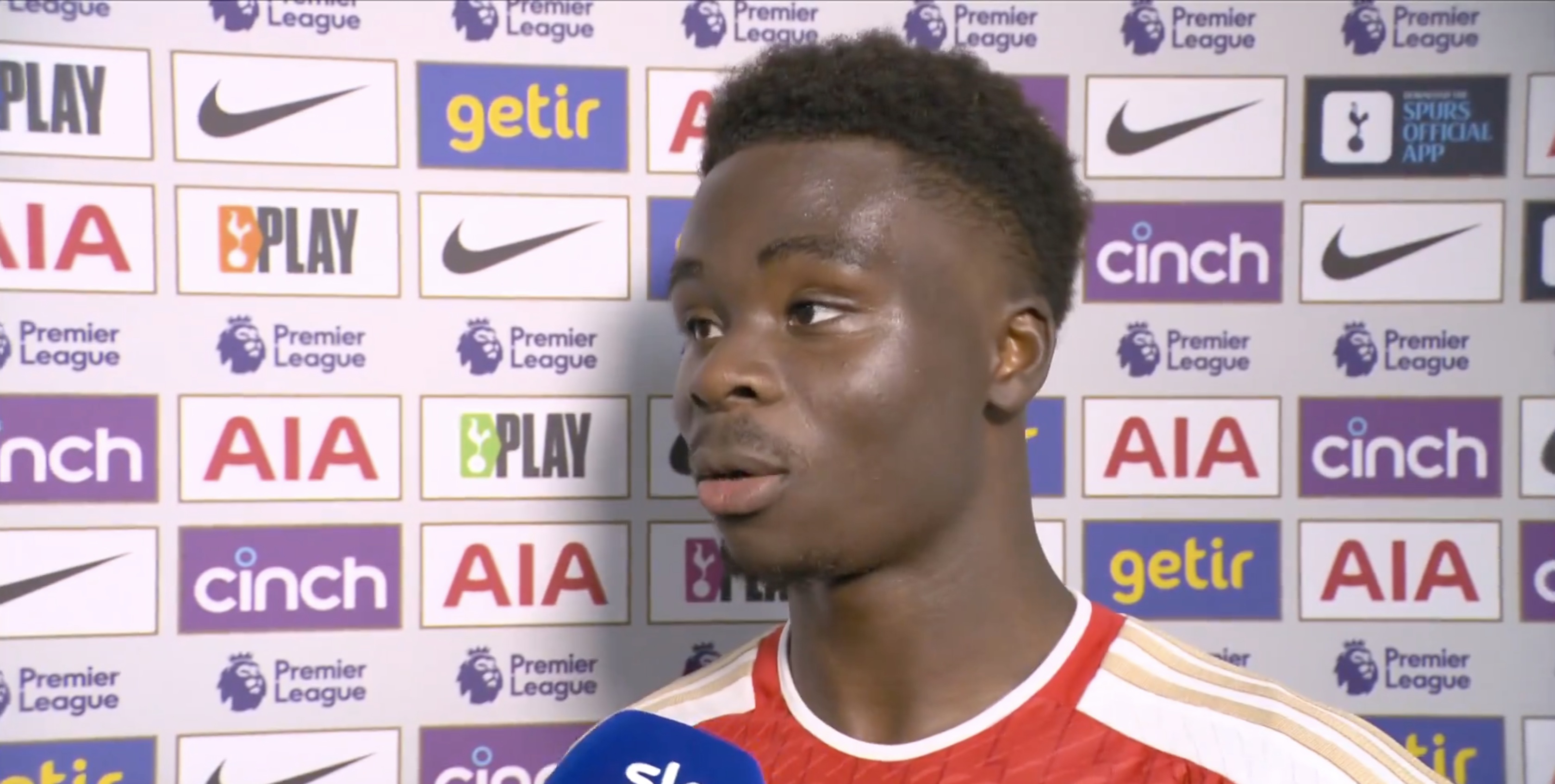 (Video)- “It means everything” – Bukayo Saka reacts to north London derby win
