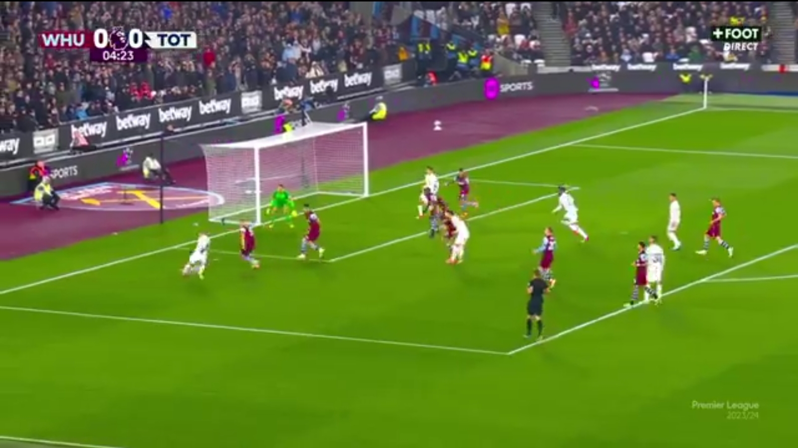 Watch: Tottenham take the lead against West Ham inside five minutes