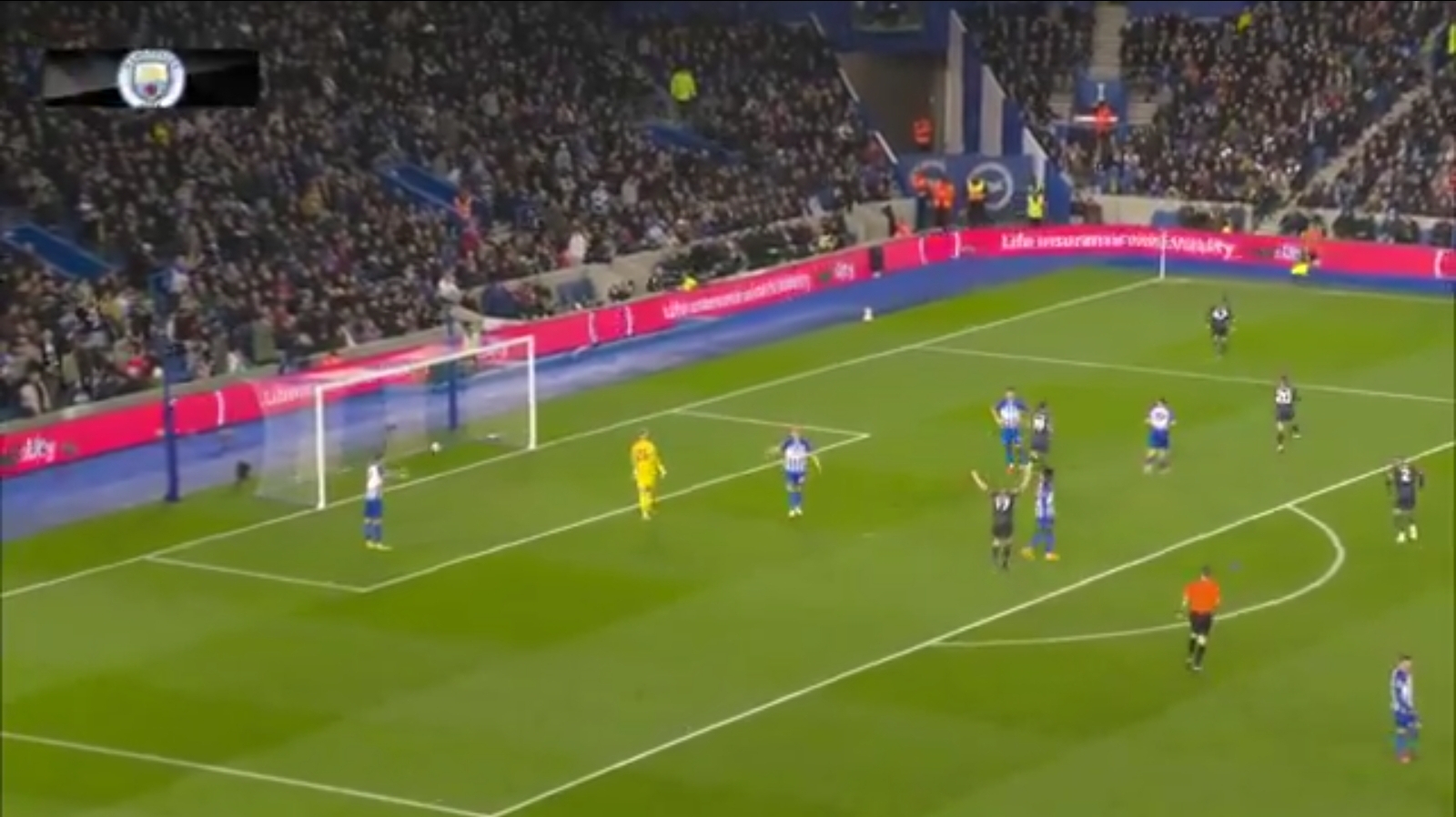Watch: Manchester City punish Brighton for awful playing out from the back and make it 3-0