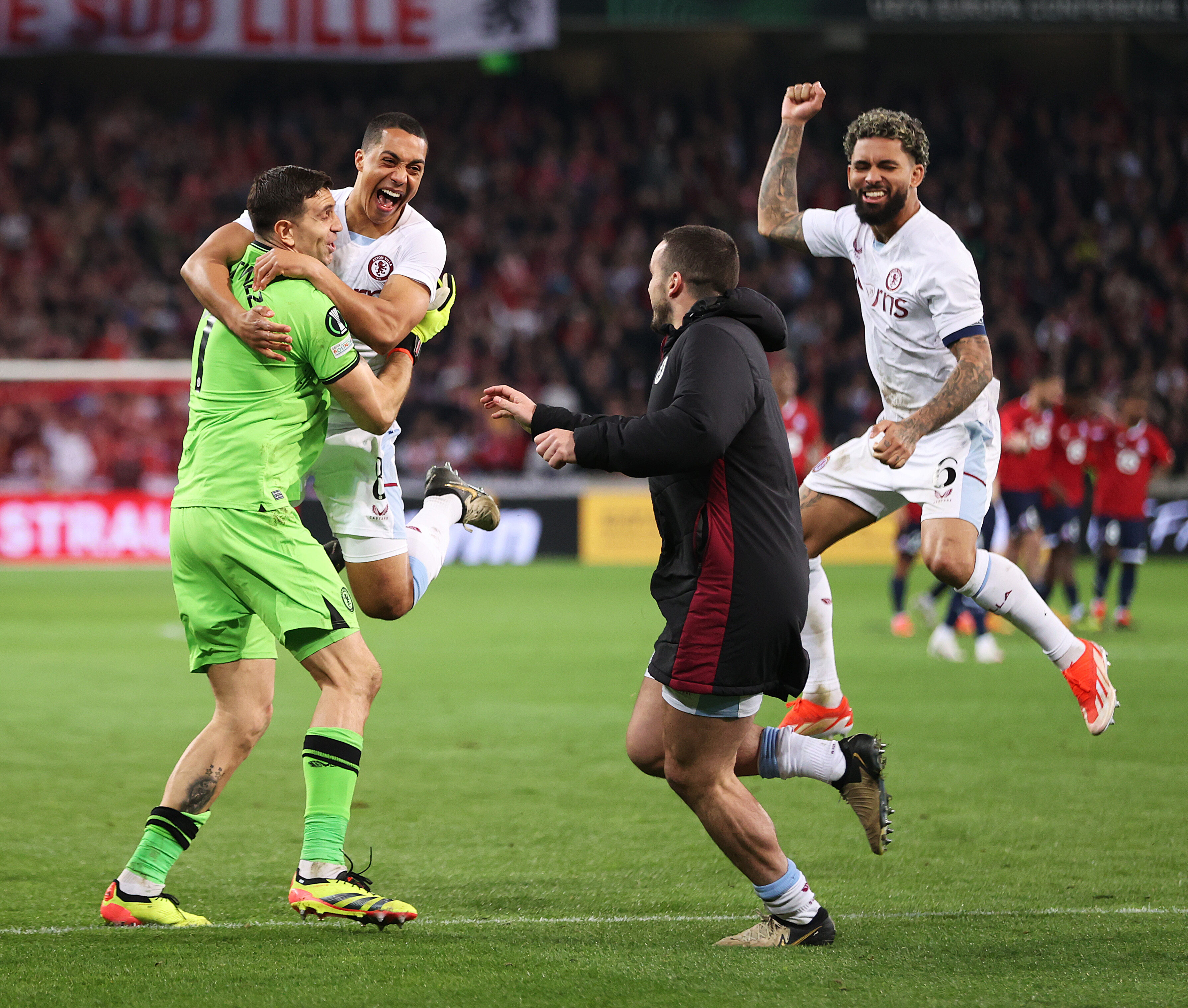 Emi Martinez was the hero in Aston Villa's penalty shootout against Lille.
