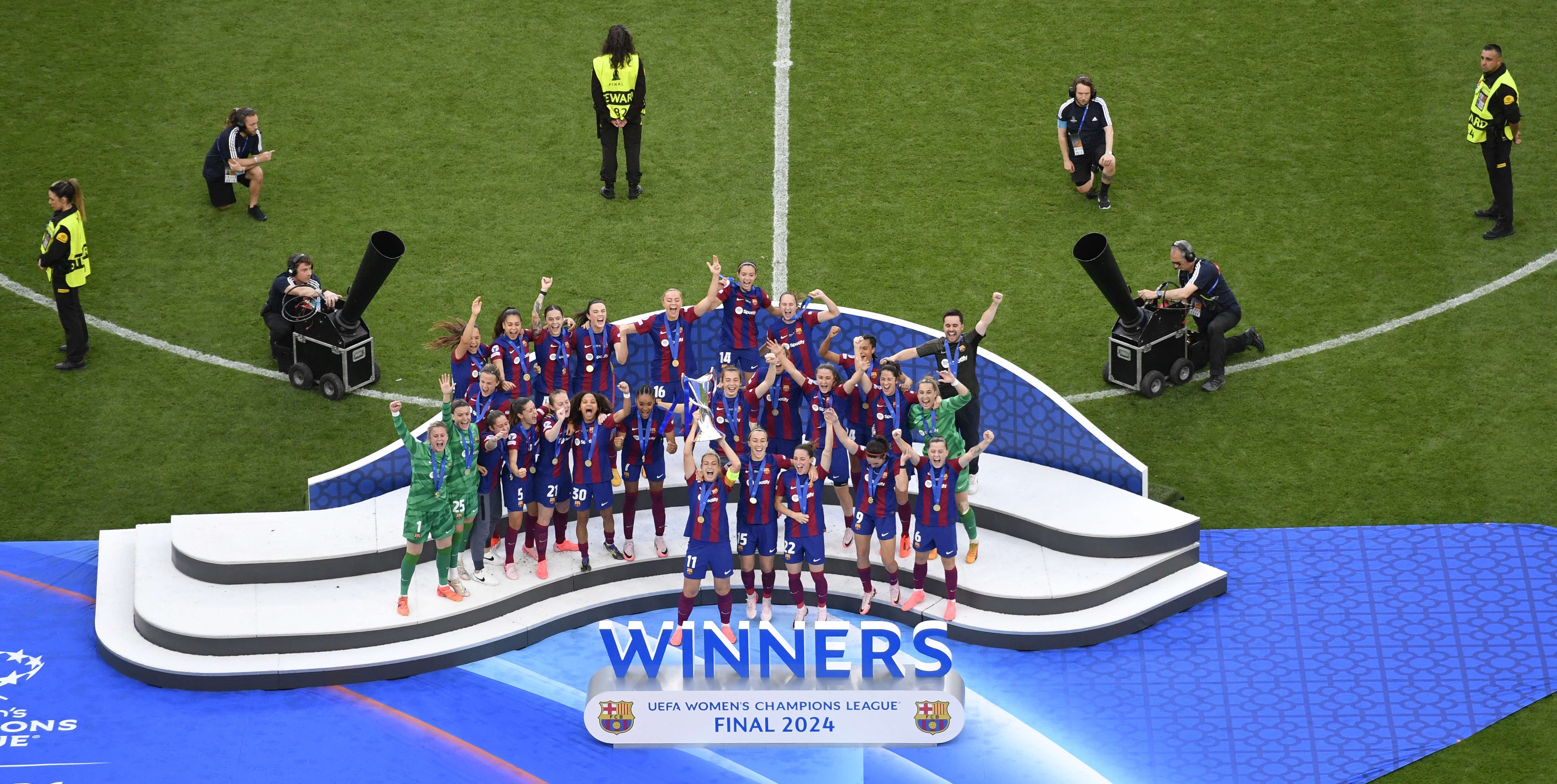 Barcelona win Women’s Champions League to complete quadruple