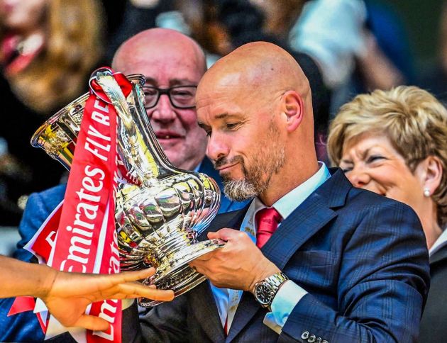 Erik ten Hag with the FA Cup.