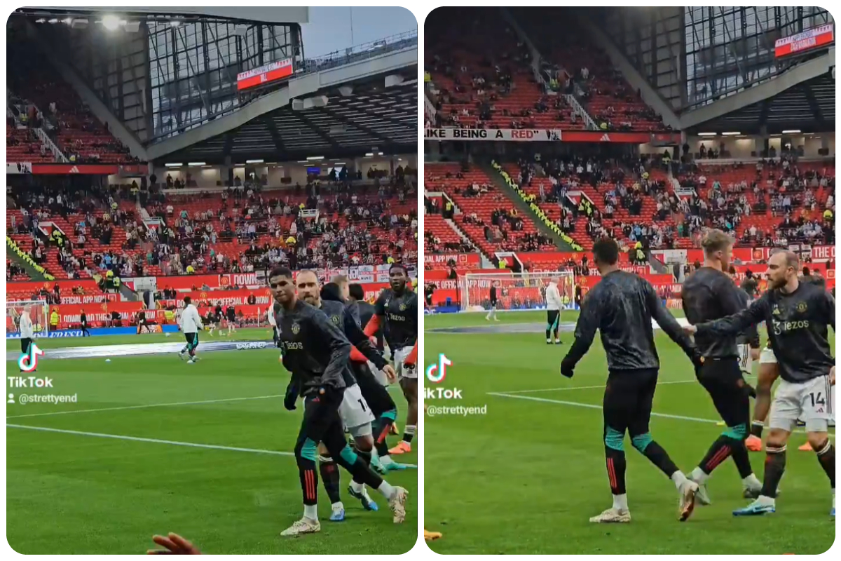 Video: Marcus Rashford reacts to heckling Man United fan before Newcastle clash