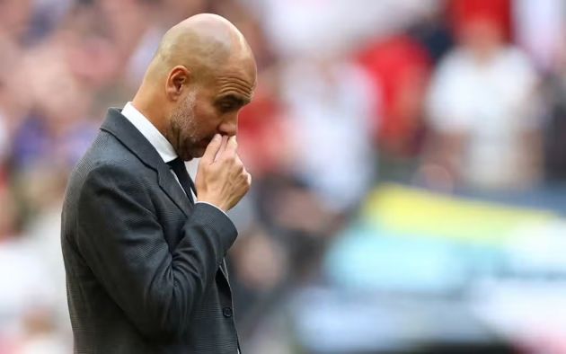 Pep Guardiola during FA Cup final.