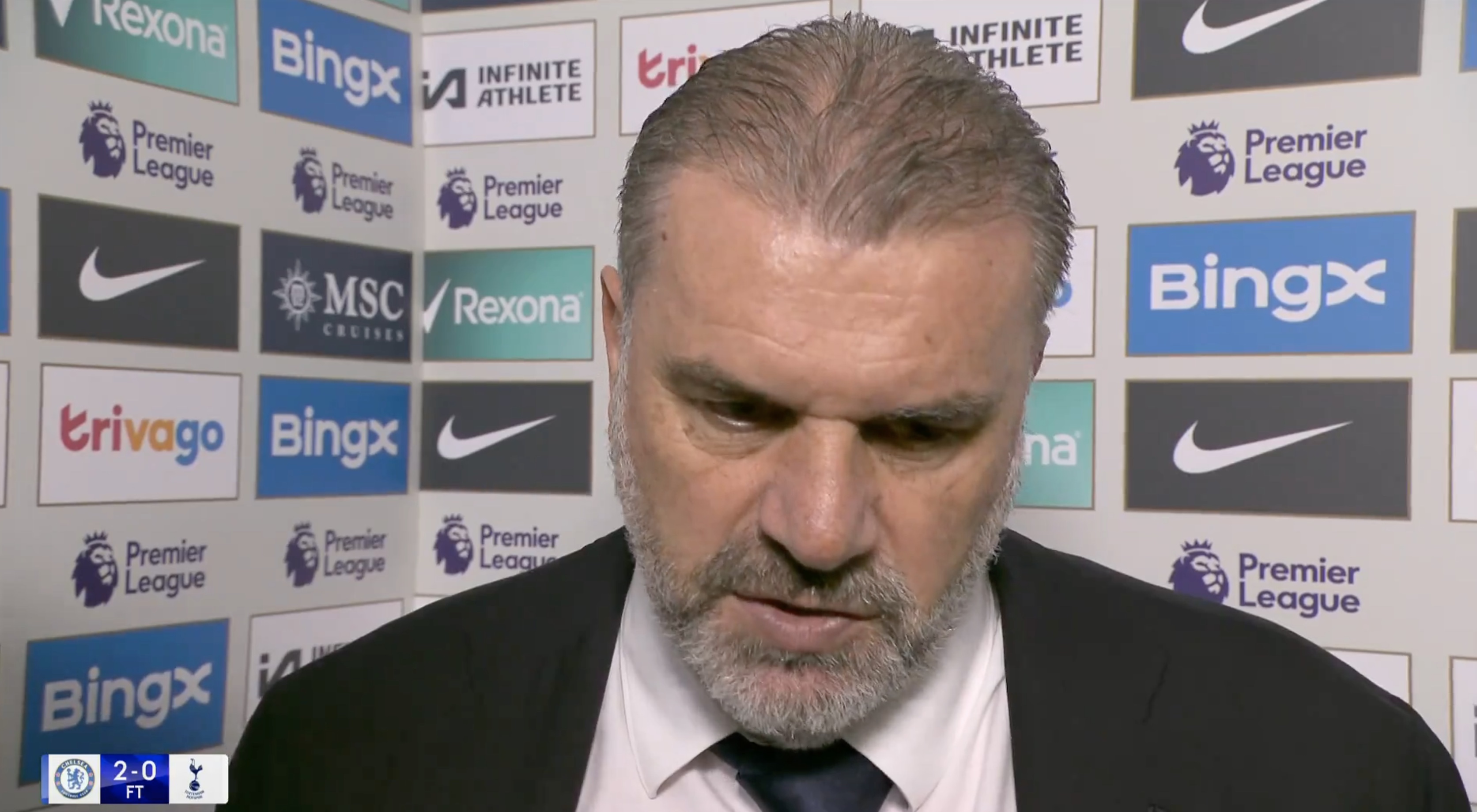 Ange Postecoglou admits Tottenham’s derby defeat to Chelsea is on him