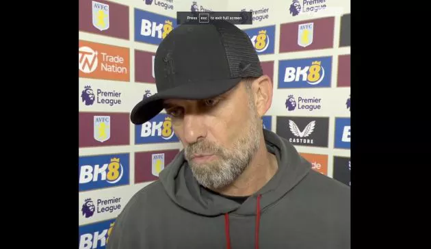 Jurgen Klopp post match interview.
