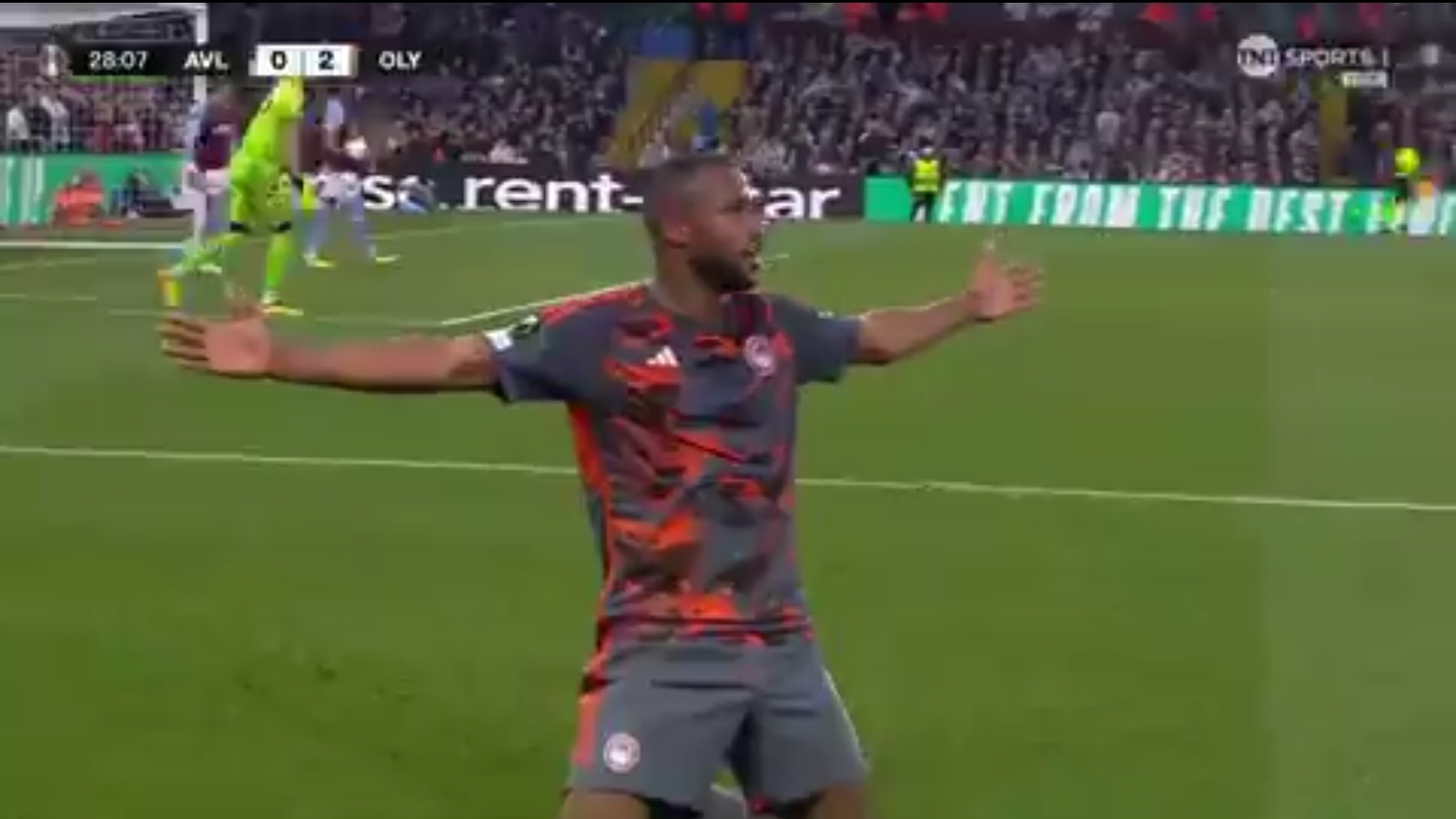Video: Ayoub El Kaabi adds his second of the night as Aston Villa have mountain to climb against Olympiacos