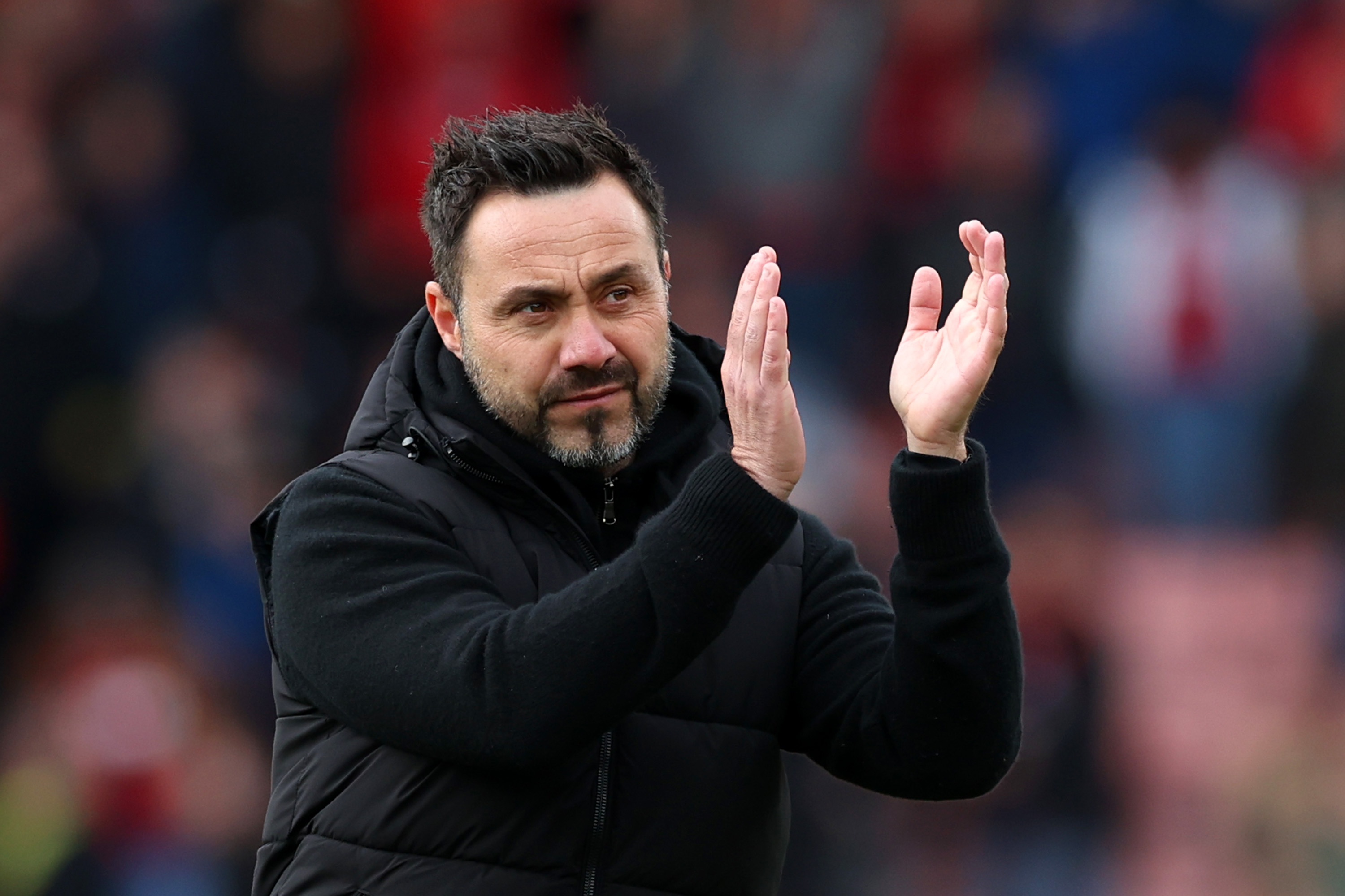 Roberto De Zerbi “very sad” after Brighton confirm he will leave job this summer amid links to Man United and Bayern Munich
