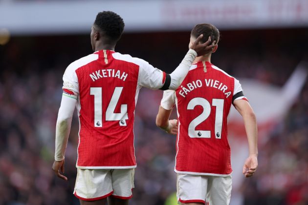 arsenal eddie nketiah and fabio vieira