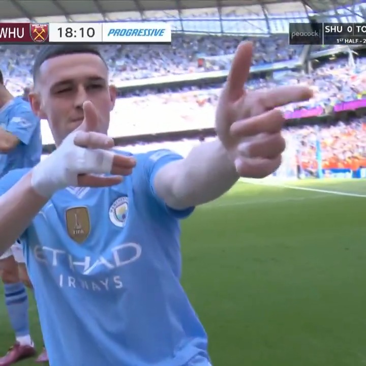 Video: Phil Foden scores his second to double Manchester City’s lead