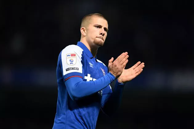 arry Clarke of Ipswich Town claps the fans during the Sky Bet Championship match between Ipswich Town and Leicester City at Portman Road on December 26, 2023 in Ipswich, England.