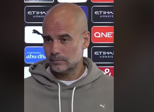 Watch: Pep Guardiola’s blunt reaction when asked if fans appreciate his style of play