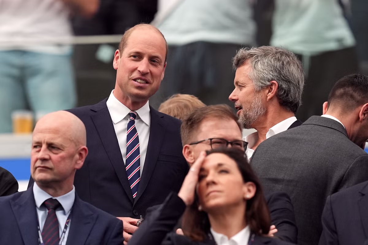 Prince William visits England dressing room after disappointing Denmark draw