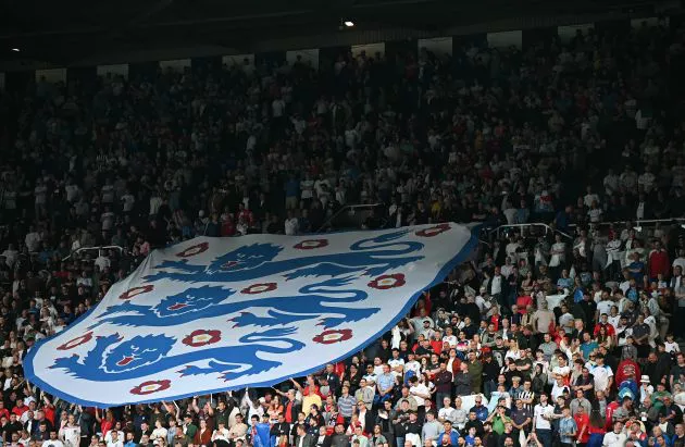 England fans pictured at Newcastle's St James' Park during a game against Bosnia-Herzegovina in June 2024