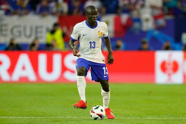 N'Golo Kante in action for France against Serbia..