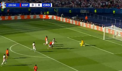Video: Spain go into the break 3-0 up after emphatic first-half