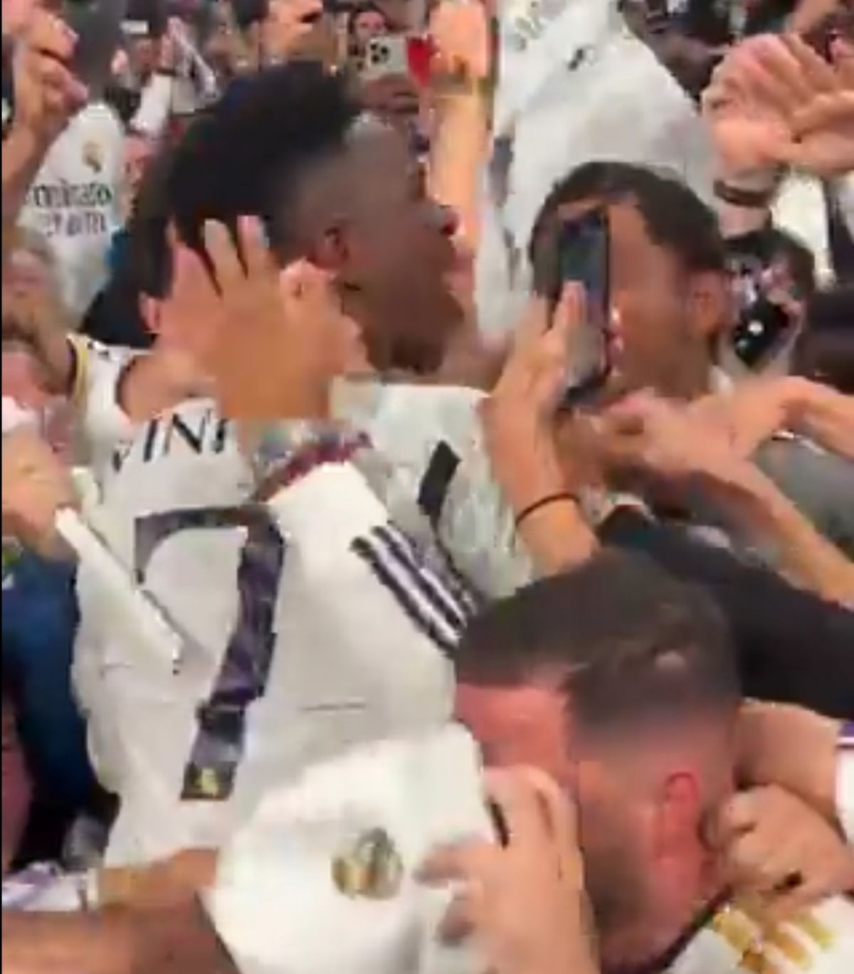 Video: Vini Jr jumps into crowd to celebrate with Real Madrid fans |  CaughtOffside