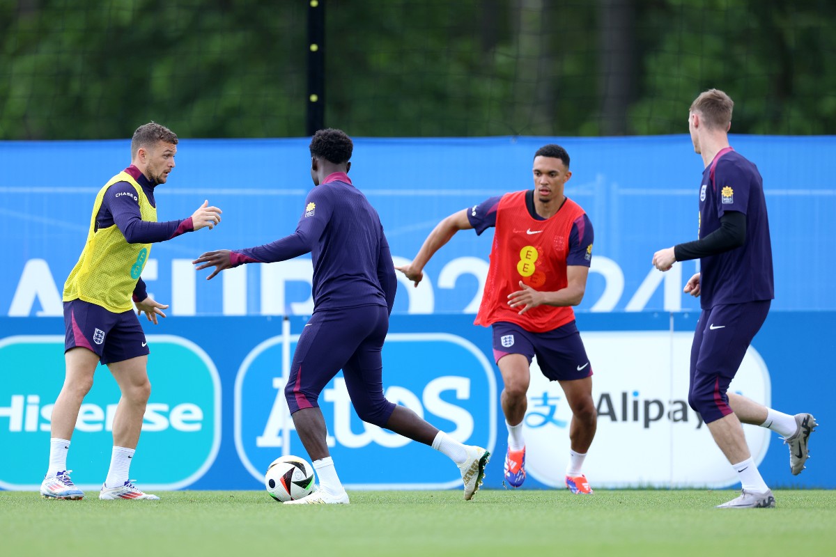 Newcastle ace in heated exchange with teammate during England training