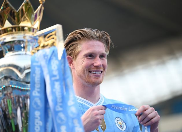 kevin de bruyne premier league trophy 2023-24