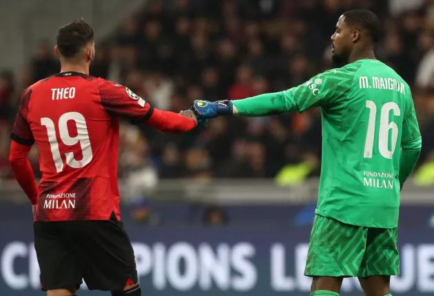 Milan v PSG Theo Hernandez Mike Maignan