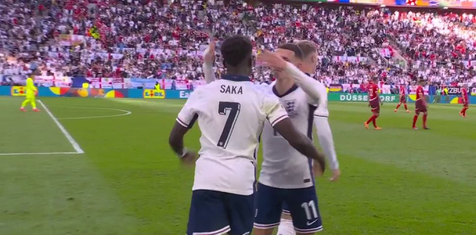 Video: What a goal! Bukayo Saka scores a brilliant goal from outside the box to put England level