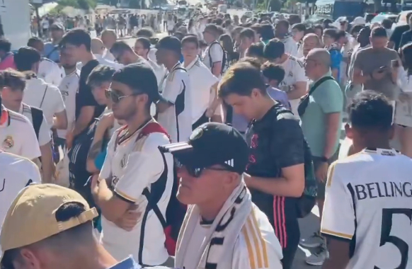 Video: Thousands of Real Madrid fans at the Santiago Bernabeu despite Kylian Mbappe unveiling being hours away
