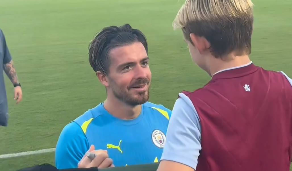 VIDEO: Heartwarming moment between Grealish and an Aston Villa fan during pre-season