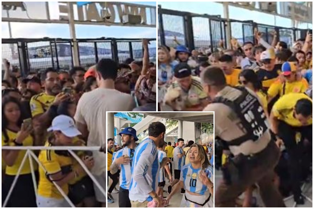Video: The distressing scenes as major riots took place ahead of Copa America final in Miami