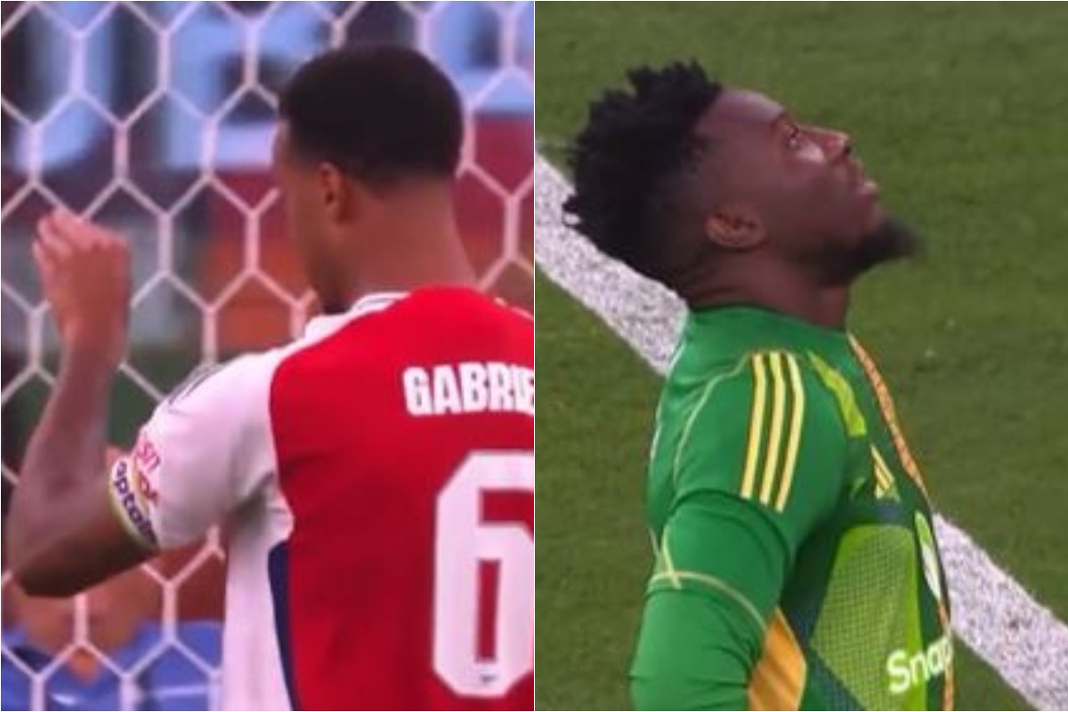 Video: Arsenal’s Gabriel trolls Manchester United star following failed penalty antics