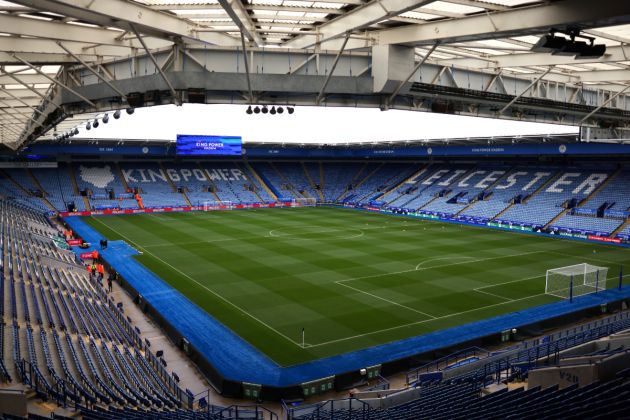 General view inside the stadium prior to the Barclays Women's Super League match between Leicester City and Manchester United at The King Power Stadium on April 28, 2024 in Leicester, England.