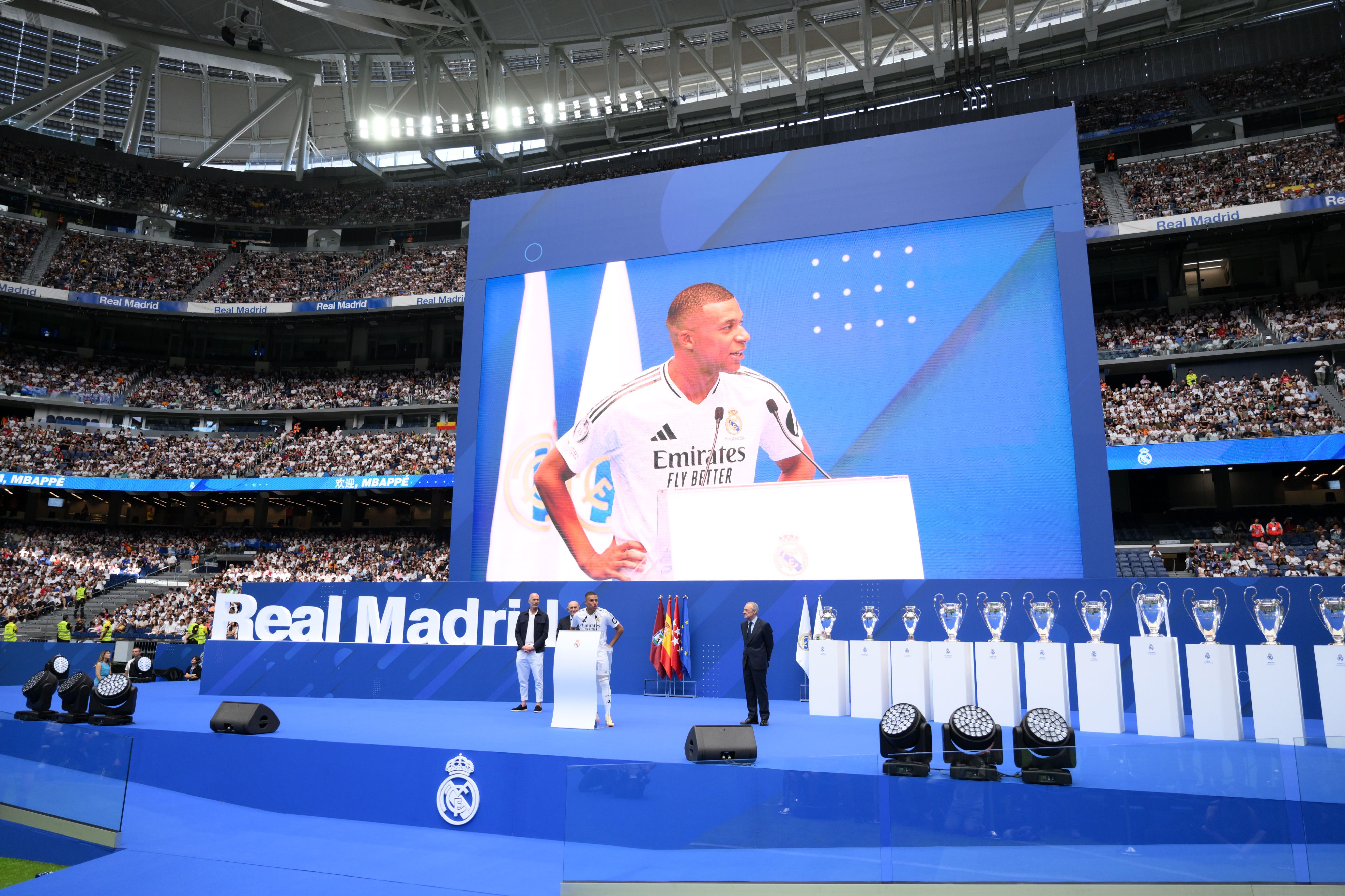Kylian Mbappe is unveiled by Real Madrid