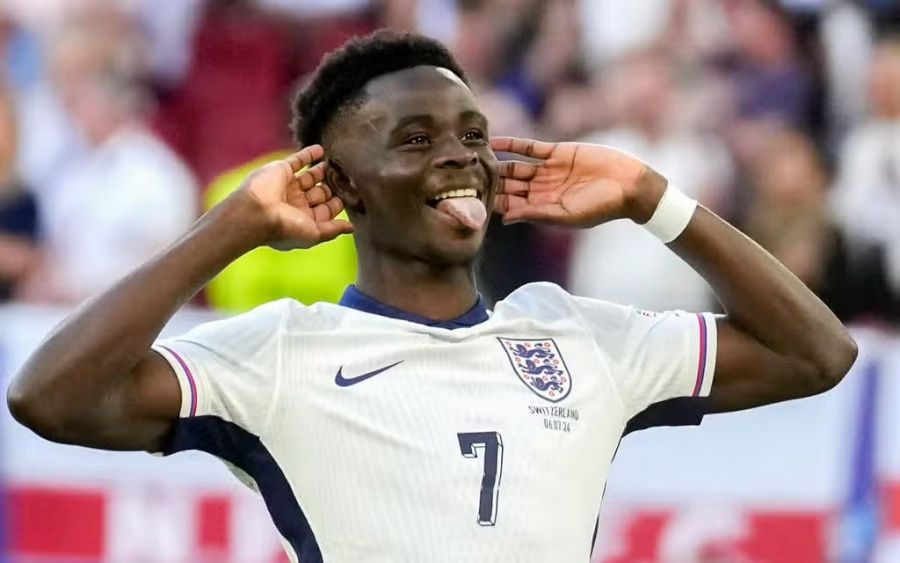 Bukayo Saka is England's top scorer across last two major tournaments