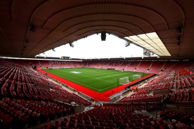 General view inside the ground prior to the Premier League match between Southampton FC and Burnley FC at St Mary's Stadium on August 12, 2018 in Southampton, United Kingdom.