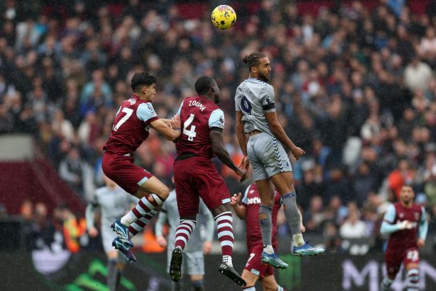 west ham everton aguerd calvert-lewin