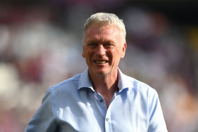 LONDON, ENGLAND - MAY 11: David Moyes, Manager of West Ham United, reacts following the Premier League match between West Ham United and Luton Town at London Stadium on May 11, 2024 in London, England.