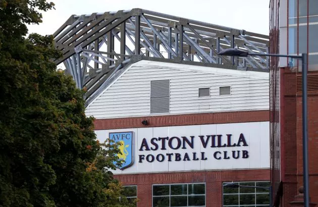 A view of the club badge before the Barclays Premier League match between Aston Villa and West Bromwich Albion at Villa Park stadium on September 19, 2015 in Birmingham, England.