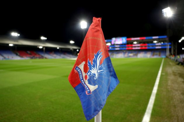 A detailed view of the corner flag prior to the Premier League match between Crystal Palace and Sheffield United at Selhurst Park on January 30, 2024 in London, England.