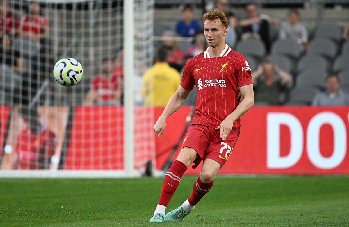 Sepp van den Berg in pre-season action for Liverpool