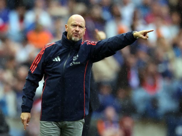 Manchester United manager Erik ten Hag is seen during Manchester United v Rangers - Pre-Season Friendly at BT Murrayfield Stadium on July 20, 2024 in Edinburgh, Scotland.