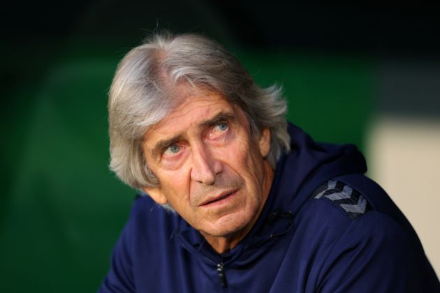 Manuel Pellegrini, Head Coach of Real Betis, looks on prior to the LaLiga EA Sports match between Real Betis and Sevilla FC at Estadio Benito Villamarin on April 28, 2024 in Seville, Spain.