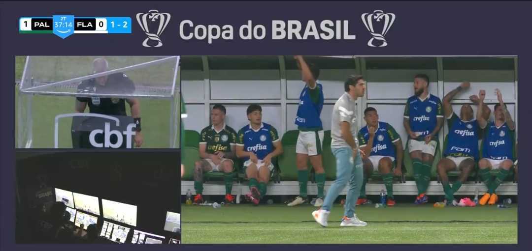 Video: VAR used in bizarre way as referee shows manager a red card for his X-rated reaction on the touchline