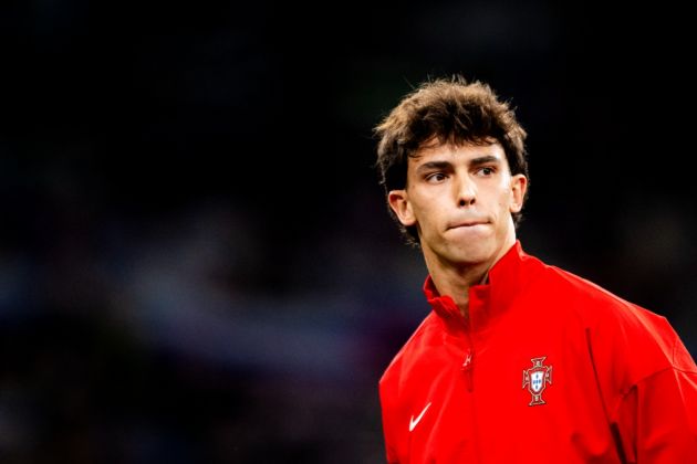 Joao Felix of Portugal reacts during the international friendly match between Slovenia and Portugal on March 26, 2024 in Ljubljana, Slovenia.