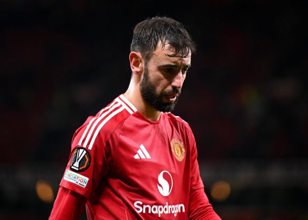 Bruno Fernandes during Man United vs FC Twente (Photo by Michael Regan_Getty Images)