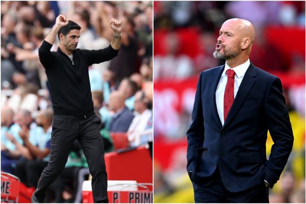 Mikel Arteta Arsenal Erik ten Hag Manchester United