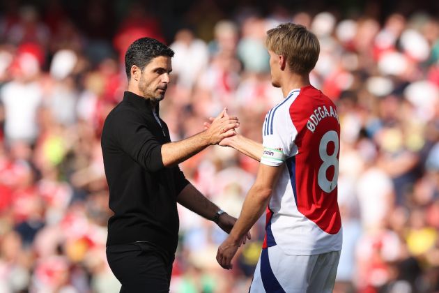 Mikel Arteta thinks Martin Odegaard will be able to return from injury in a "matter of weeks".