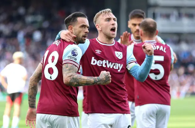 Danny Ings celebrates a goal for West Ham